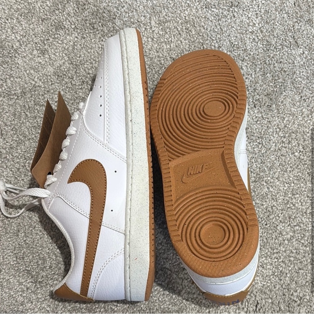 Nike White and Brown Sneakers
